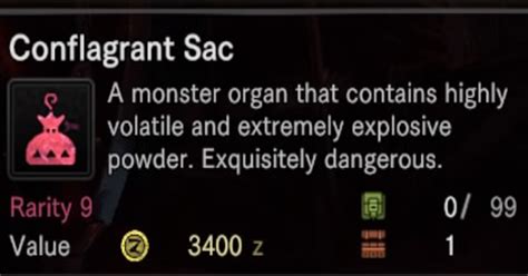 Rarity 9 · A monster organ that contains highly volatile and extremely explosive powder. Exquisitely dangerous.